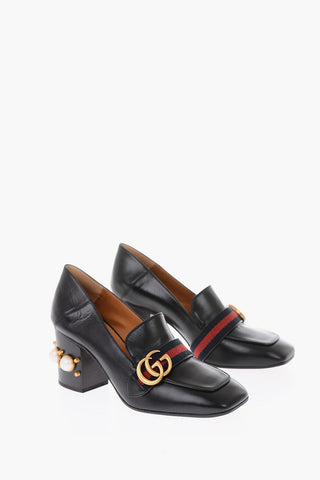 8cm leather MALAGA Pumps with studs on the heel