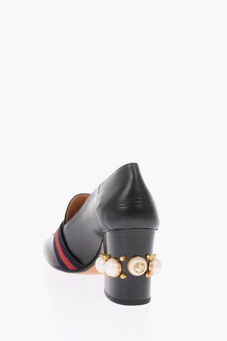 8cm leather MALAGA Pumps with studs on the heel