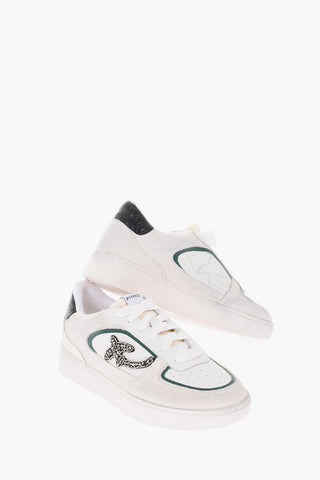 sneakers LIQUIRIZIA in pelle scamosciata con dettaglio effetto pitone
