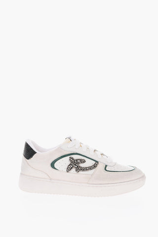 sneakers LIQUIRIZIA in pelle scamosciata con dettaglio effetto pitone