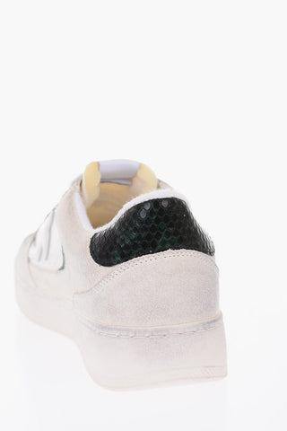 sneakers LIQUIRIZIA in pelle scamosciata con dettaglio effetto pitone