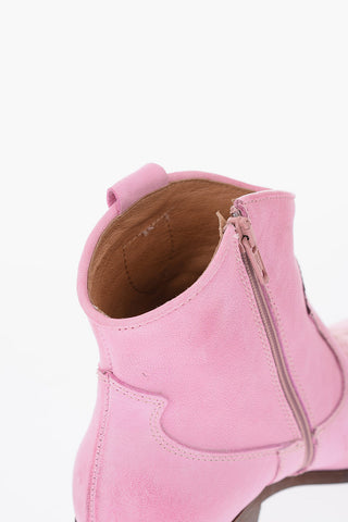 Texani in pelle con zip laterale