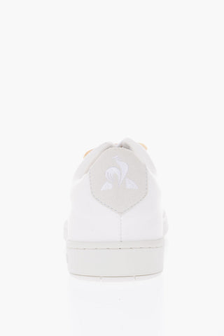 Sneakers basse in ecopelle con dettaglio dorato