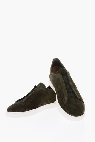 COUTURE XXX Suede TRIPLE STITCH Slip On Sneakers