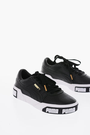 leather CALI BOLD sneakers with logo sole