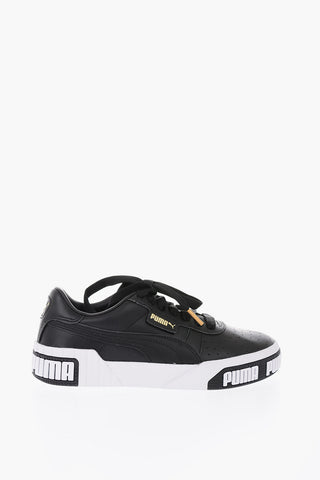 leather CALI BOLD sneakers with logo sole