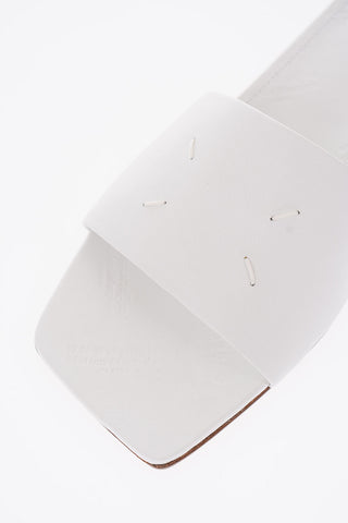 MM22 leather Square Toe Sandals