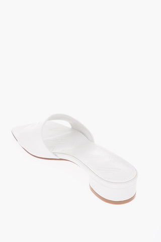 MM22 leather Square Toe Sandals