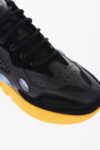 leather CYLON-21 sneakers with Colored sole