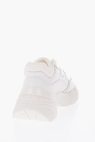 leather RUBINO 9 sneakers with fabric details