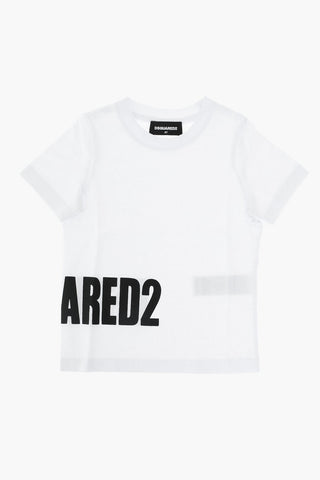 solid color t-shirt with printed logo