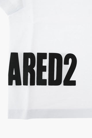 solid color t-shirt with printed logo