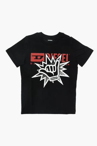crew-neck TERNY 6 OS t-shirt with print on the front