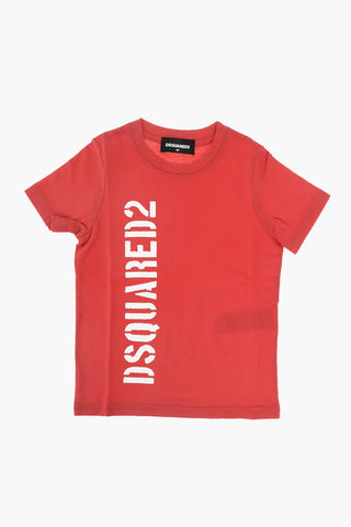 t-shirt a tinta unita con stampa logo