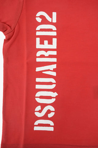 t-shirt a tinta unita con stampa logo