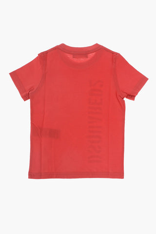 t-shirt a tinta unita con stampa logo