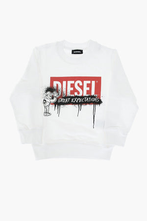 cotton KID SERNY 7 OS crew-neck sweatshirt with print