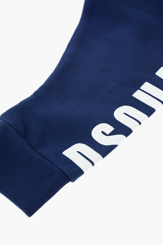 joggers a 2 tasche con stampa laterale
