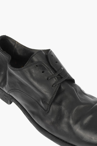 Scarpe Derby in Pelle con Suola in Cuoio