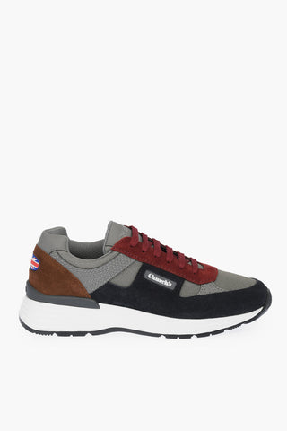 Suede Insert NYLON TECH Lace-up Sneakers