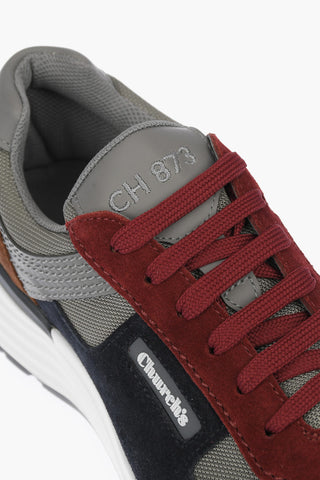 Suede Insert NYLON TECH Lace-up Sneakers