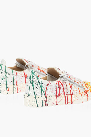 Lace-up Zipped MAY LOND Printed Leather Sneakers