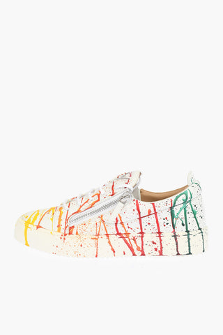Lace-up Zipped MAY LOND Printed Leather Sneakers