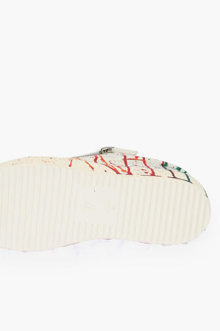 Lace-up Zipped MAY LOND Printed Leather Sneakers