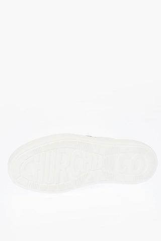 Contrasting Band MACH3 Leather Sneakers