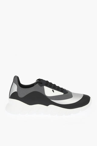 Sneakers Allacciate in Tessuto Tecnico