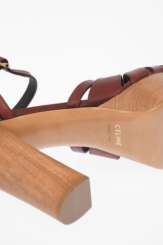 LES BOIS Sandali SIENNA in Pelle con Platform in Legno 12,5 cm