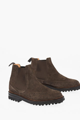 Suede MC ENTYRE Brogue Chelsea Booties