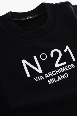crew-neck sweatshirt with print on the front
