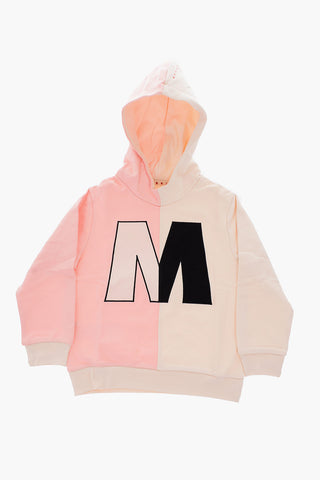 two-tone sweatshirt with hood