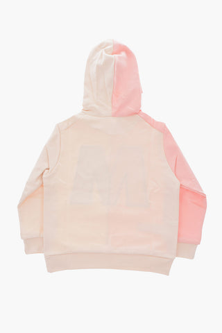 two-tone sweatshirt with hood