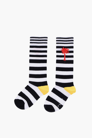 striped long socks