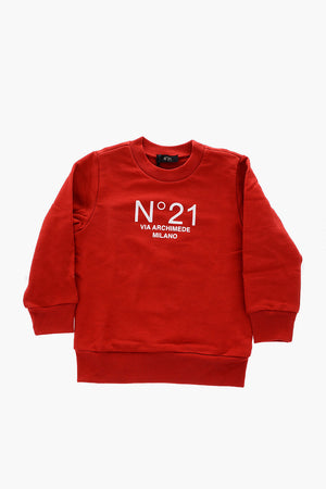 crew-neck sweatshirt with logo print
