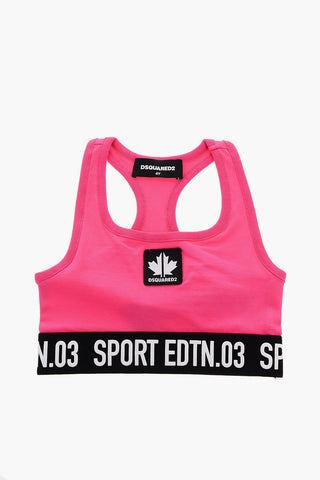 logoed bad crop top