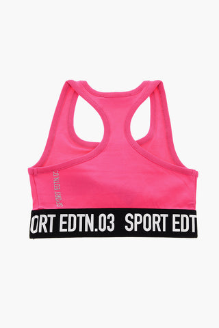 logoed bad crop top