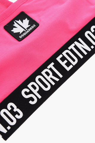 logoed bad crop top