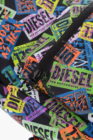 all over logo printed fabric backpack