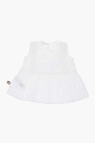 blusa in cotone senza manica
