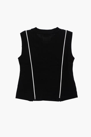 crew-neck TGARTH top with zip details