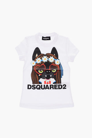 crew-neck t-shirt with print on the front