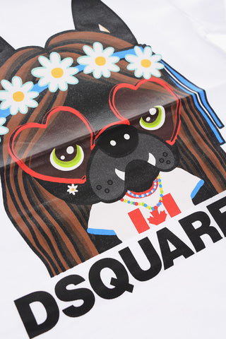 crew-neck t-shirt with print on the front