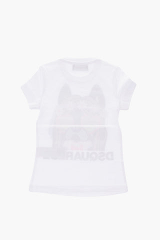 crew-neck t-shirt with print on the front