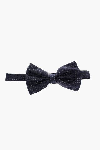 CC COLLECTION Silk Polka-Dot Pocket Square and Bow Tie