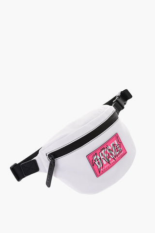 nylon bum bag with patch logo