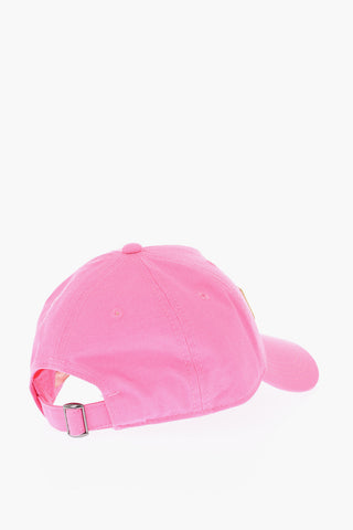 cappello baseball a tinta unita con logo in rilievo