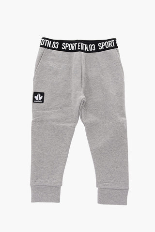 pantaloni jogger con banda logata in vita